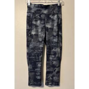 Sweaty Betty Leggings Women's Small Blue Zero Gravity Crop Zip Pocket Stash